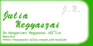 julia megyaszai business card